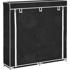 Huishoudelijke Benodigdheden*vidaXL Schoenenkast met hoes 115x28x110 stof Zwart