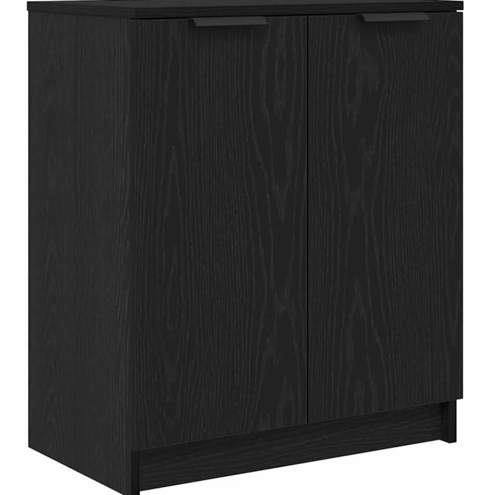 Kasten & Opbergmeubelen*vidaXL Schoenenkast met plank 59 x 35 x 70 cm Bewerkt hout Zwart eiken