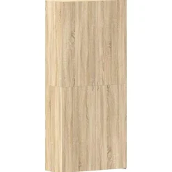 Schoenenkast met plank Bruin 80 x 35.5 x 180 cm Bewerkt hout>vidaXL Online
