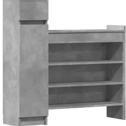 Huishoudelijke Benodigdheden*vidaXL Schoenenkast 100,5x28x100 cm bewerkt hout Betongrijs