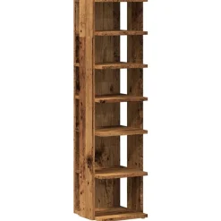 Huishoudelijke Benodigdheden*vidaXL Schoenenkast 28x27x102 cm bewerkt hout kleurig Oud hout