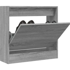 Huishoudelijke Benodigdheden*vidaXL Schoenenkast 60x21x57 cm bewerkt hout eikenkleurig Grijs sonoma