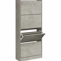 Huishoudelijke Benodigdheden*vidaXL Schoenenkast 63x24x147 cm bewerkt hout Betongrijs