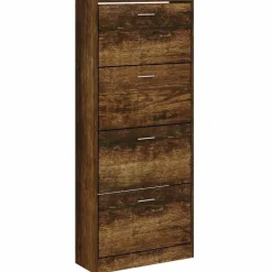 Schoenenkast 63x24x147 cm bewerkt hout kleurig>vidaXL Hot