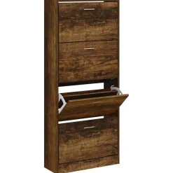 Schoenenkast 63x24x147 cm bewerkt hout kleurig><noscript><img width=