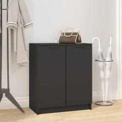 Huishoudelijke Benodigdheden*vidaXL Schoenenkast 59x35x70 cm bewerkt hout Zwart