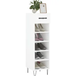 Huishoudelijke Benodigdheden*vidaXL Schoenenkast 30x35x105 cm bewerkt hout Wit
