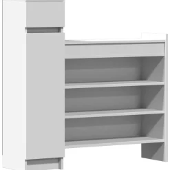Huishoudelijke Benodigdheden*vidaXL Schoenenkast 100,5x28x100 cm bewerkt hout Wit