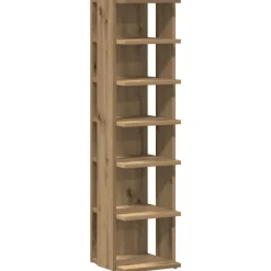 Huishoudelijke Benodigdheden*vidaXL Schoenenkast 28x27x102 cm bewerkt hout artisanaal eikenkleurig