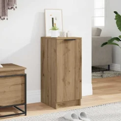 Huishoudelijke Benodigdheden*vidaXL Schoenenkast 29,5x35x70 cm bewerkt hout artisanaal eikenkleur artisanaal eikenkleurig