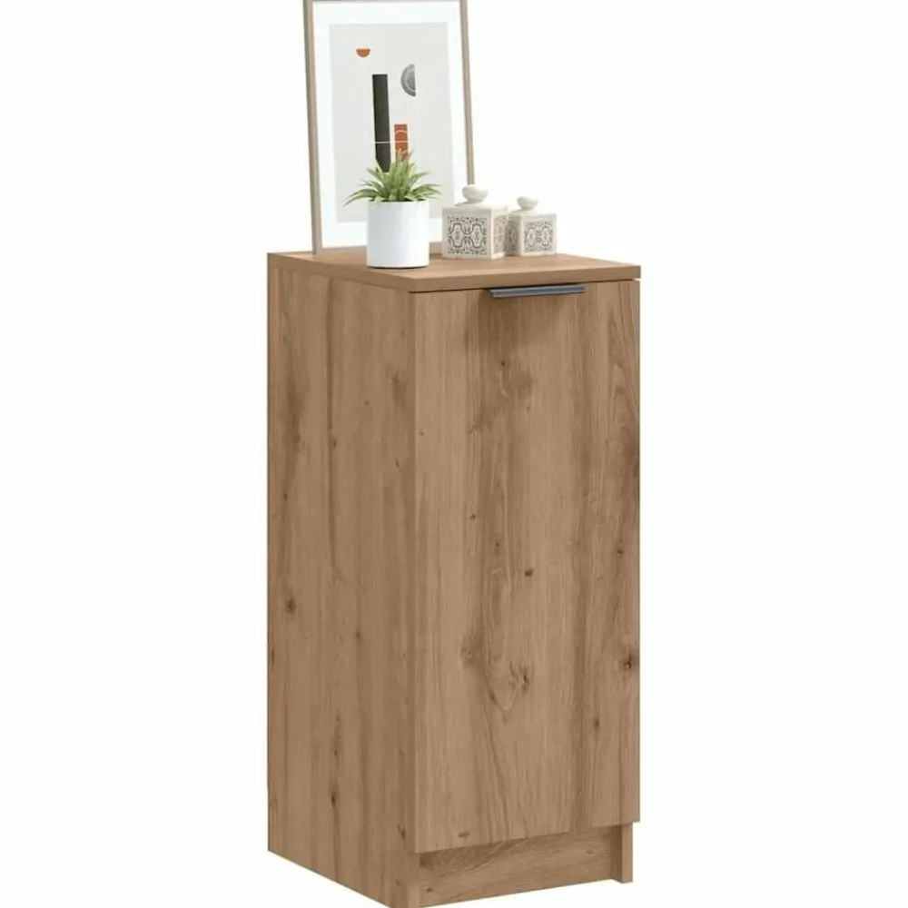 Huishoudelijke Benodigdheden*vidaXL Schoenenkast 29,5x35x70 cm bewerkt hout artisanaal eikenkleur artisanaal eikenkleurig