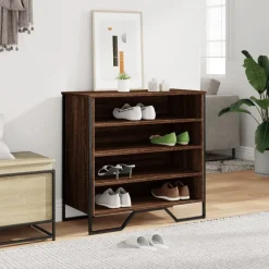 Schoenenkast 80x38x78 cm bewerkt hout ig><noscript><img width=