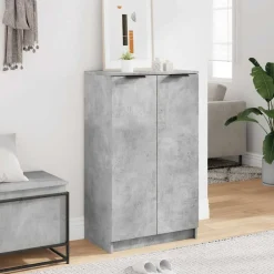 Huishoudelijke Benodigdheden*vidaXL Schoenenkast 59x35x100,5 cm bewerkt hout Betongrijs