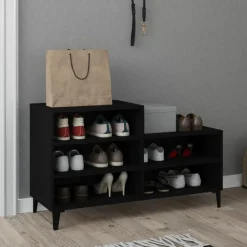 Huishoudelijke Benodigdheden*vidaXL Schoenenkast 102x36x60 cm bewerkt hout Zwart