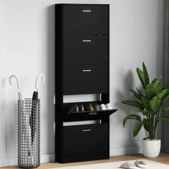 Schoenenkast 59x17x169 cm bewerkt hout>vidaXL Clearance