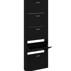 Schoenenkast 59x17x169 cm bewerkt hout><noscript><img width=