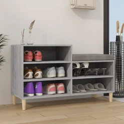 Schoenenkast 102x36x60 cm bewerkt hout sonoma grijs>vidaXL Best