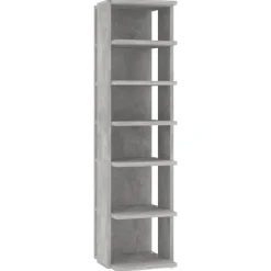 Huishoudelijke Benodigdheden*vidaXL Schoenenkast 27,5x27x102 cm bewerkt hout Betongrijs