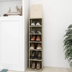 Schoenenkast 27,5x27x102 cm bewerkt hout kleurig>vidaXL Sale