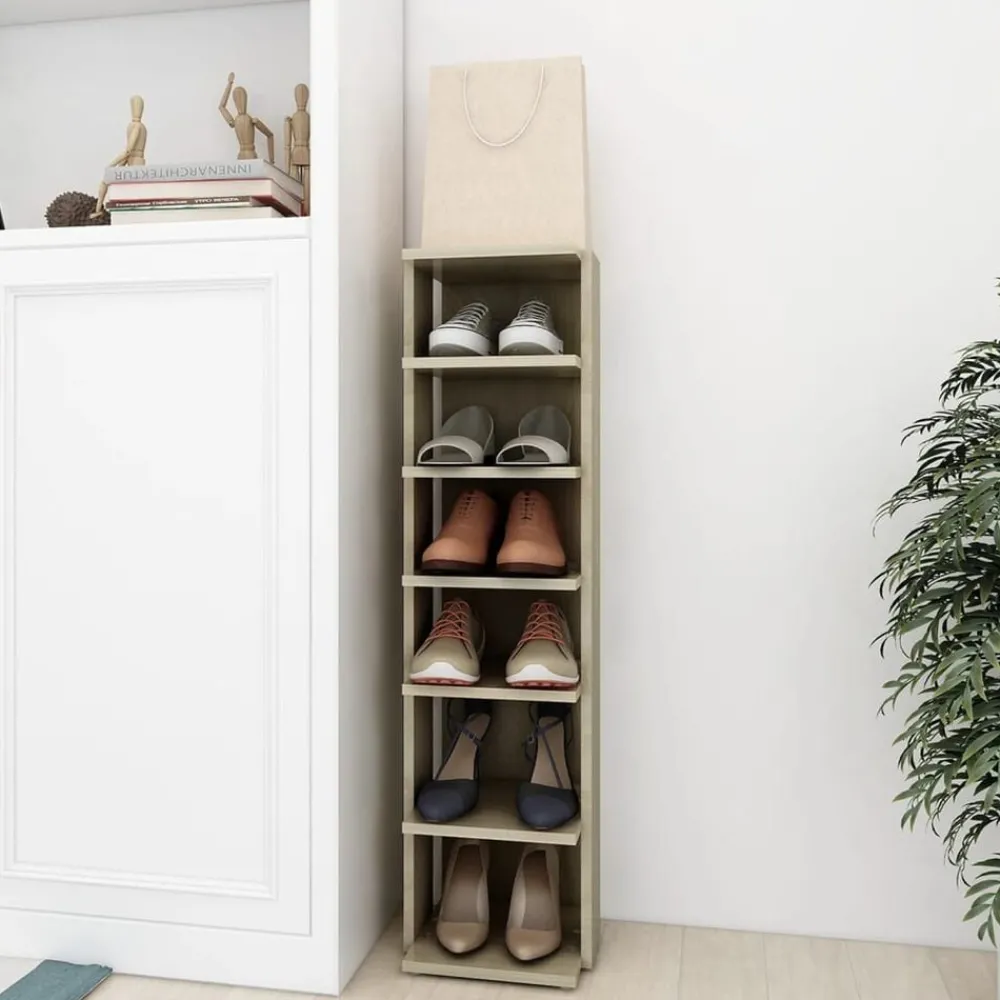 Schoenenkast 27,5x27x102 cm bewerkt hout kleurig>vidaXL Sale