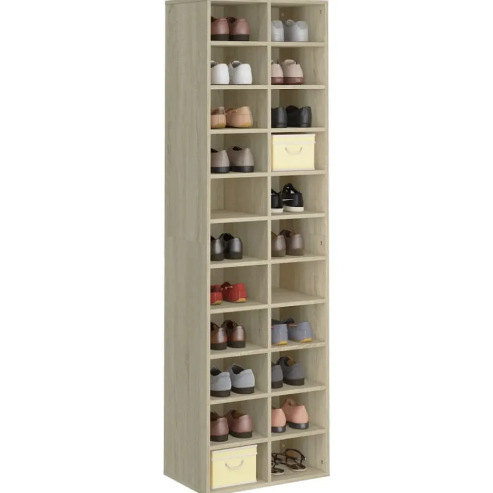 Schoenenkast 54x34x183 cm bewerkt hout kleurig>vidaXL Hot