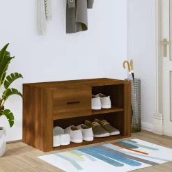 Huishoudelijke Benodigdheden*vidaXL Schoenenkast 80x35x45 cm bewerkt hout bruin eikenkleur