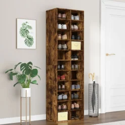 Huishoudelijke Benodigdheden*vidaXL Schoenenkast 54x34x183 cm bewerkt hout kleurig Gerookt eiken