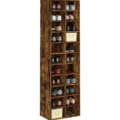 Huishoudelijke Benodigdheden*vidaXL Schoenenkast 54x34x183 cm bewerkt hout kleurig Gerookt eiken