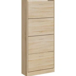 Huishoudelijke Benodigdheden*vidaXL Schoenenkast 63x24x147 cm bewerkt hout kleurig Sonoma eiken
