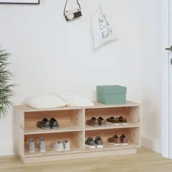 Huishoudelijke Benodigdheden*vidaXL Schoenenkast 110x34x45 cm massief grenenhout Naturel