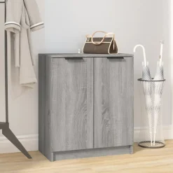 Huishoudelijke Benodigdheden*vidaXL Schoenenkast 59x35x70 cm bewerkt hout eikenkleurig Grijs sonoma