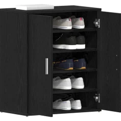 Schoenenkast 60x35x70 cm bewerkt hout wit><noscript><img width=