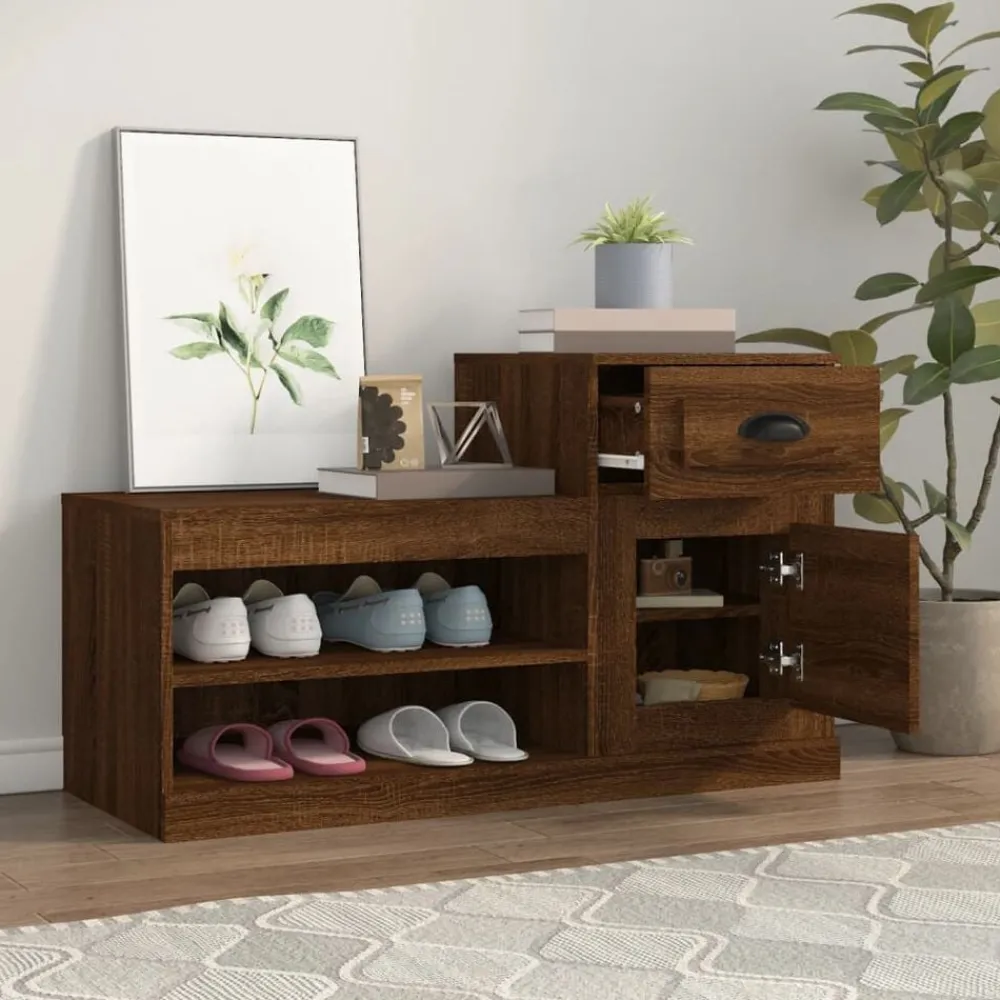 Schoenenkast 100x42x60 cm bewerkt hout>vidaXL Discount