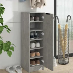 Huishoudelijke Benodigdheden*vidaXL Schoenenkast 30x35x100 cm bewerkt hout Betongrijs