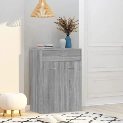 Huishoudelijke Benodigdheden*vidaXL Schoenenkast 60x35x84 cm bewerkt hout Grijs sonoma