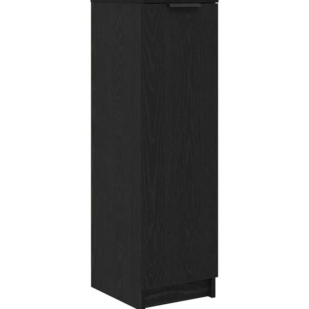 Kasten & Opbergmeubelen*vidaXL Schoenenkast 29,5 x 35 x 101 cm Bewerkt hout Zwart eiken