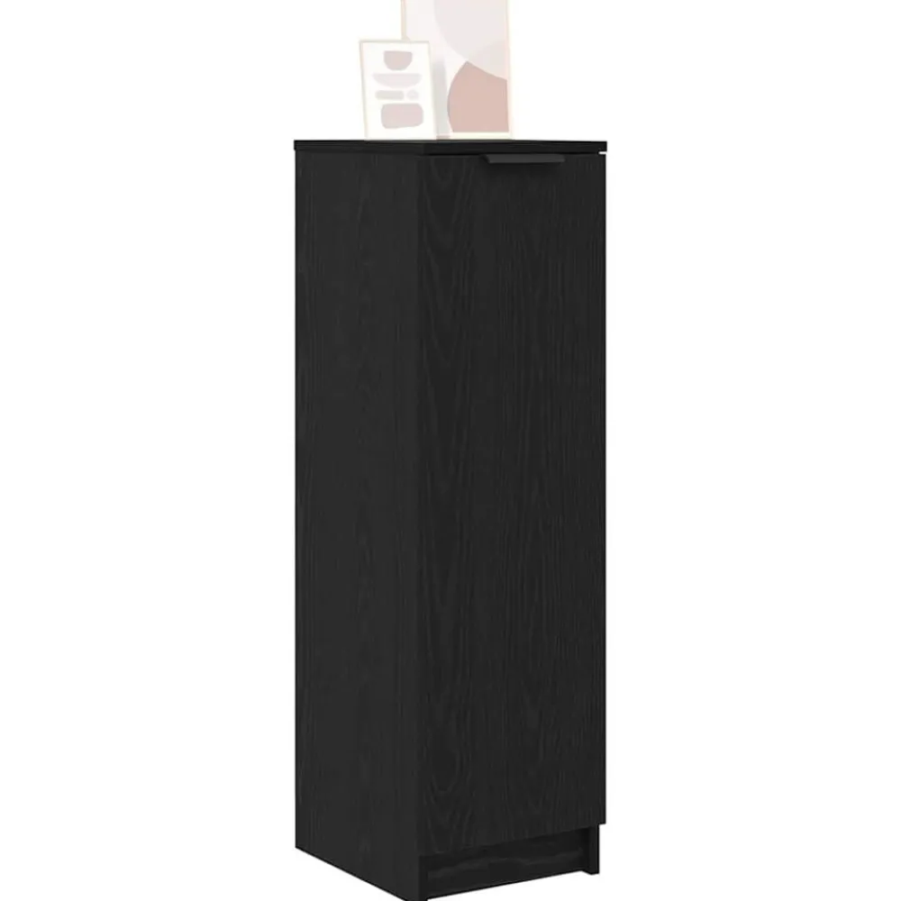 Kasten & Opbergmeubelen*vidaXL Schoenenkast 29,5 x 35 x 101 cm Bewerkt hout Zwart eiken