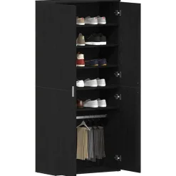 Schoenenkast 80 x 39 x 178 cm Bewerkt hout><noscript><img width=