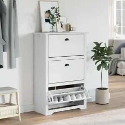 Huishoudelijke Benodigdheden*vidaXL Schoenenrek BODO 80x35x118 cm Wit