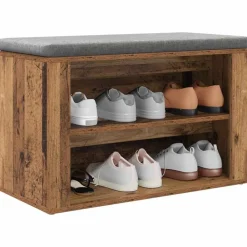 Schoenenrek met plank 75 x 35 x 45 cm Bewerkt hout><noscript><img width=