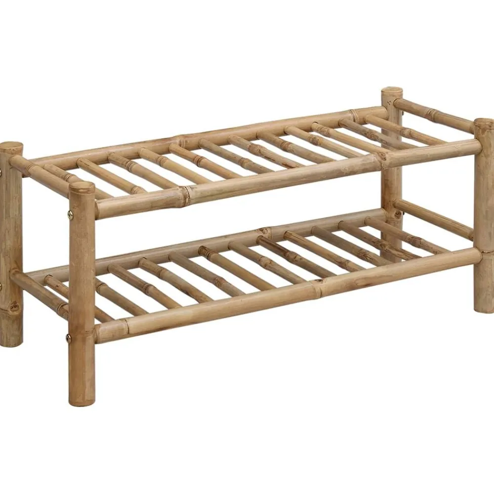 Huishoudelijke Benodigdheden*vidaXL Schoenenrek met plank met opslag Naturel 68 x 28 x 30 cm Bamboe