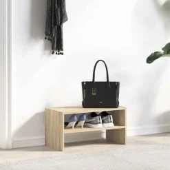 Huishoudelijke Benodigdheden*vidaXL Schoenenrek stapelbaar 60x30x30,5 cm kleurig Sonoma eiken