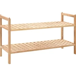 Schoenenrek 69x26x40 cm massief walnotenhout>vidaXL New