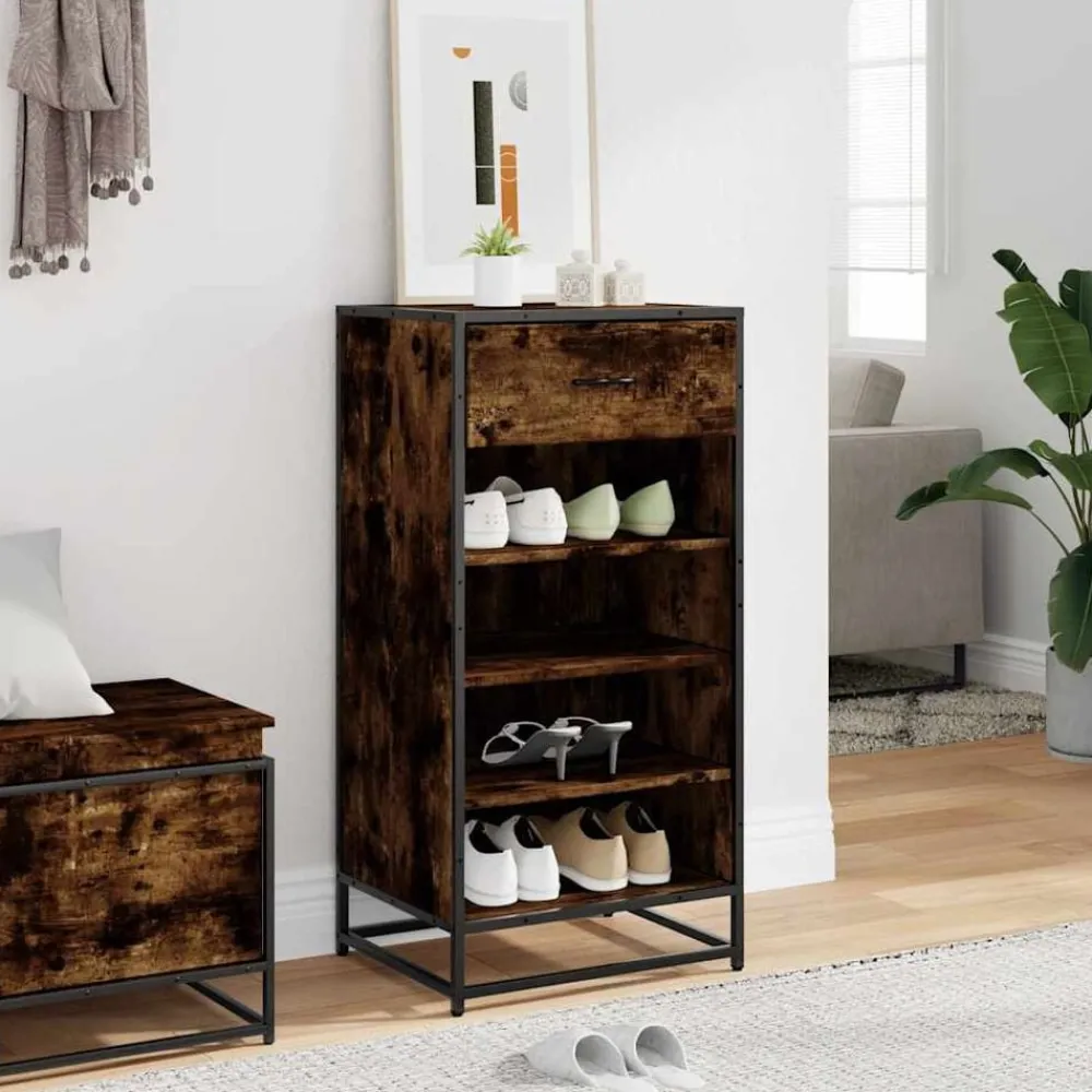 Schoenenrek 48x38x97,5 cm bewerkt hout kleurig>vidaXL Online