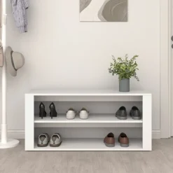 Huishoudelijke Benodigdheden*vidaXL Schoenenrek 100x35x45 cm bewerkt hout Wit
