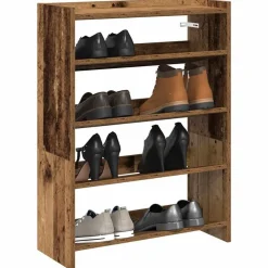 Huishoudelijke Benodigdheden*vidaXL Schoenenrek 60x25x81 cm bewerkt hout kleurig Oud hout