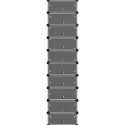 Huishoudelijke Benodigdheden*vidaXL Schoenenrek 44x32x174 cm polypropeen Zwart