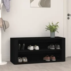 Huishoudelijke Benodigdheden*vidaXL Schoenenrek 100x35x45 cm bewerkt hout Zwart