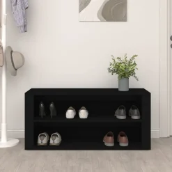 Huishoudelijke Benodigdheden*vidaXL Schoenenrek 100x35x45 cm bewerkt hout Zwart