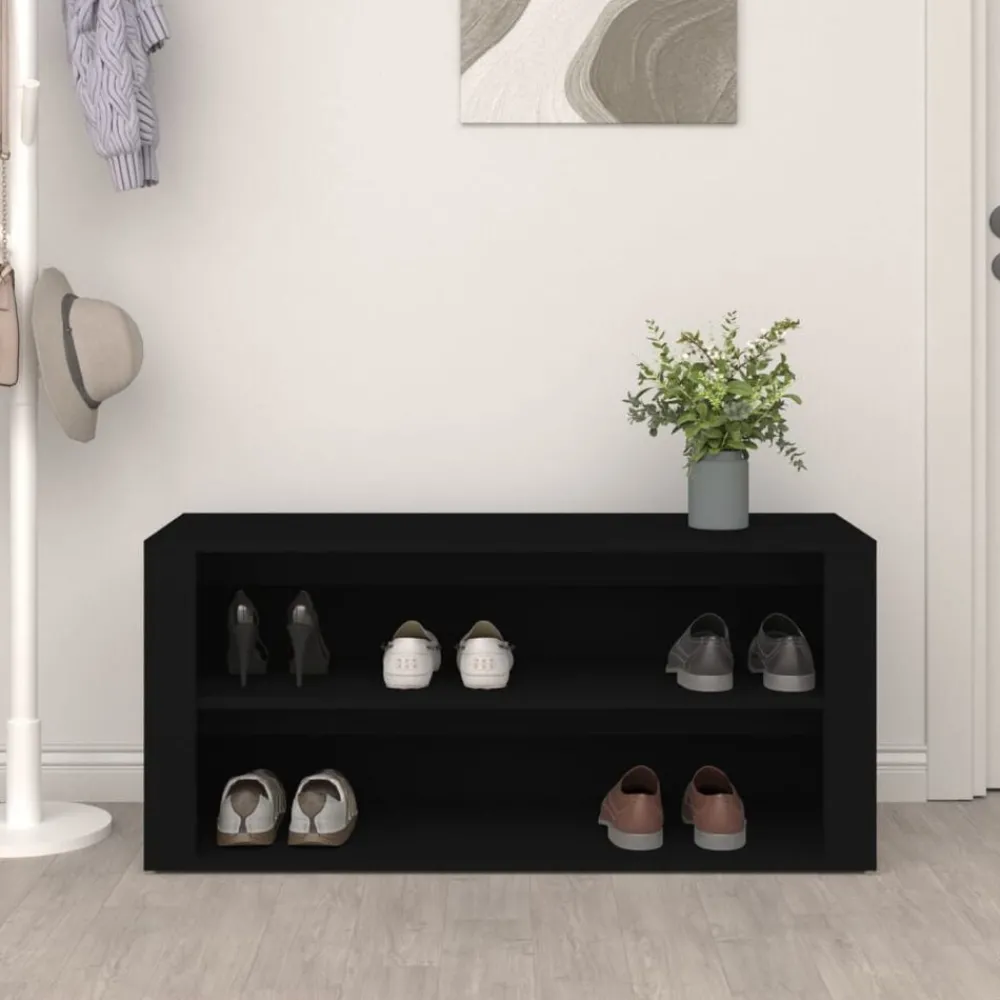 Huishoudelijke Benodigdheden*vidaXL Schoenenrek 100x35x45 cm bewerkt hout Zwart